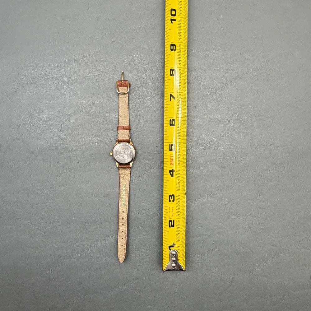 Vintage Timex 364 T Cell Sun & Moon Japan Genuine Pigskin Strap Dead Battery